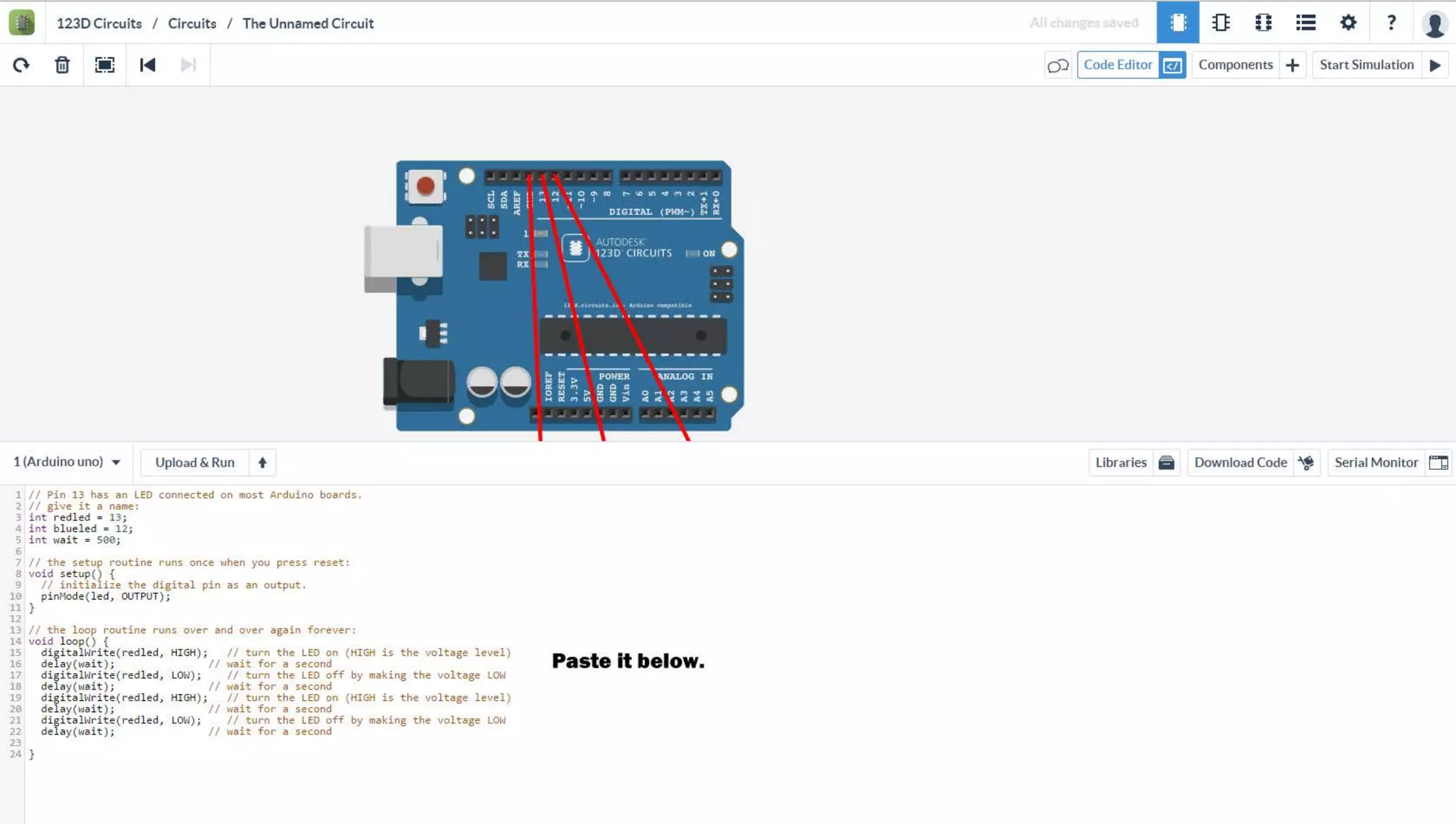 Arduino Introduction (Blinking LEDs) - step by step screenshots  (workshop #5)