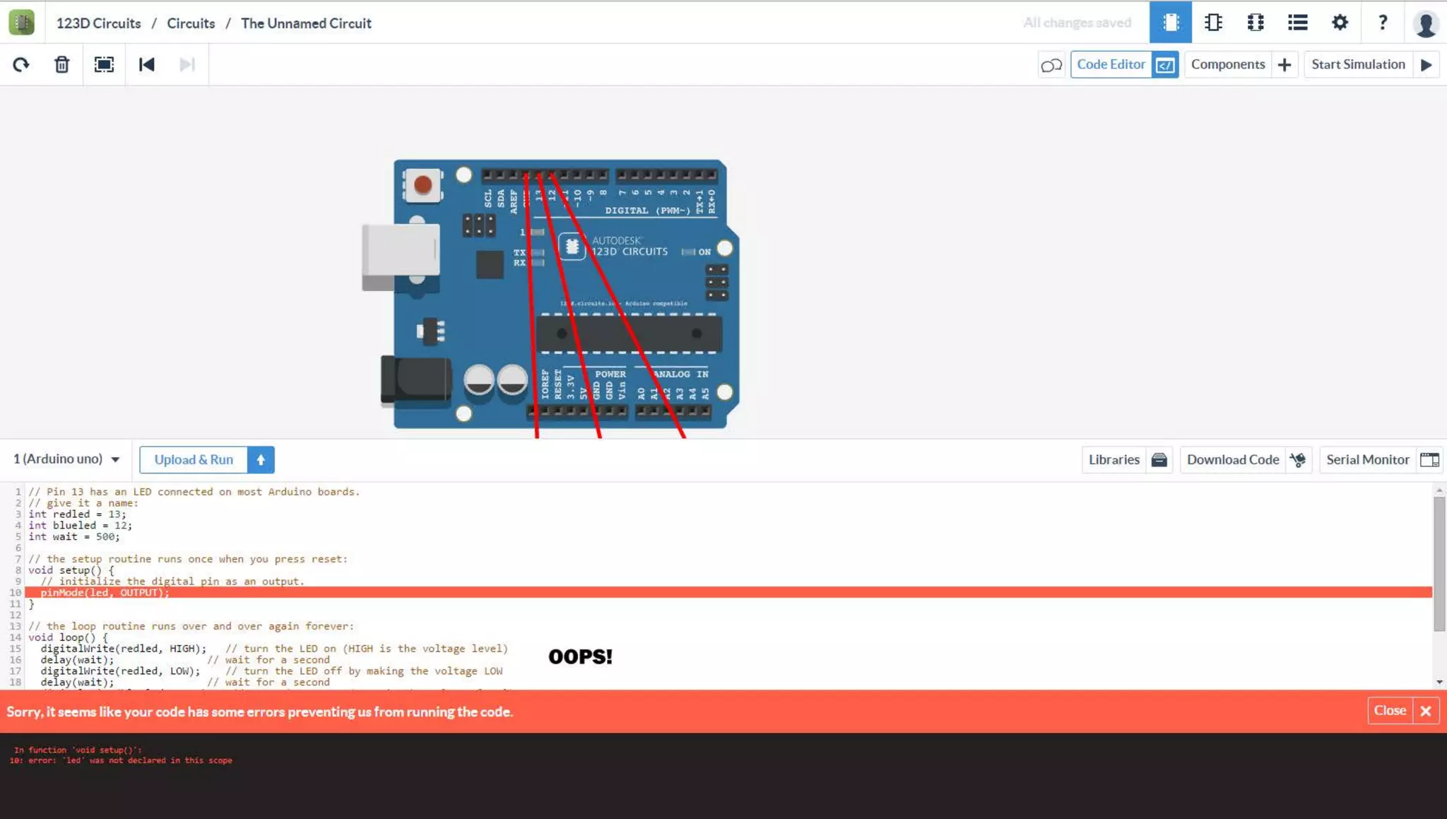 Arduino Introduction (Blinking LEDs) - step by step screenshots  (workshop #5)