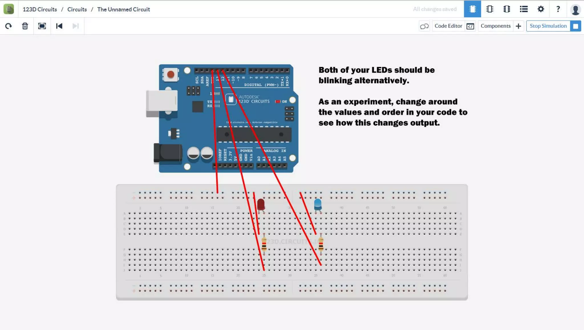 Arduino Introduction (Blinking LEDs) - step by step screenshots  (workshop #5)