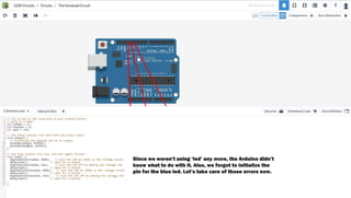 Arduino Introduction (Blinking LEDs) - step by step screenshots  (workshop #5)