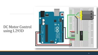 DC Motor Control
using L293D
35
 