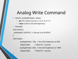 Analog Write Command Arduino Arduino_Commands_Detailed_Presentaion.pptx