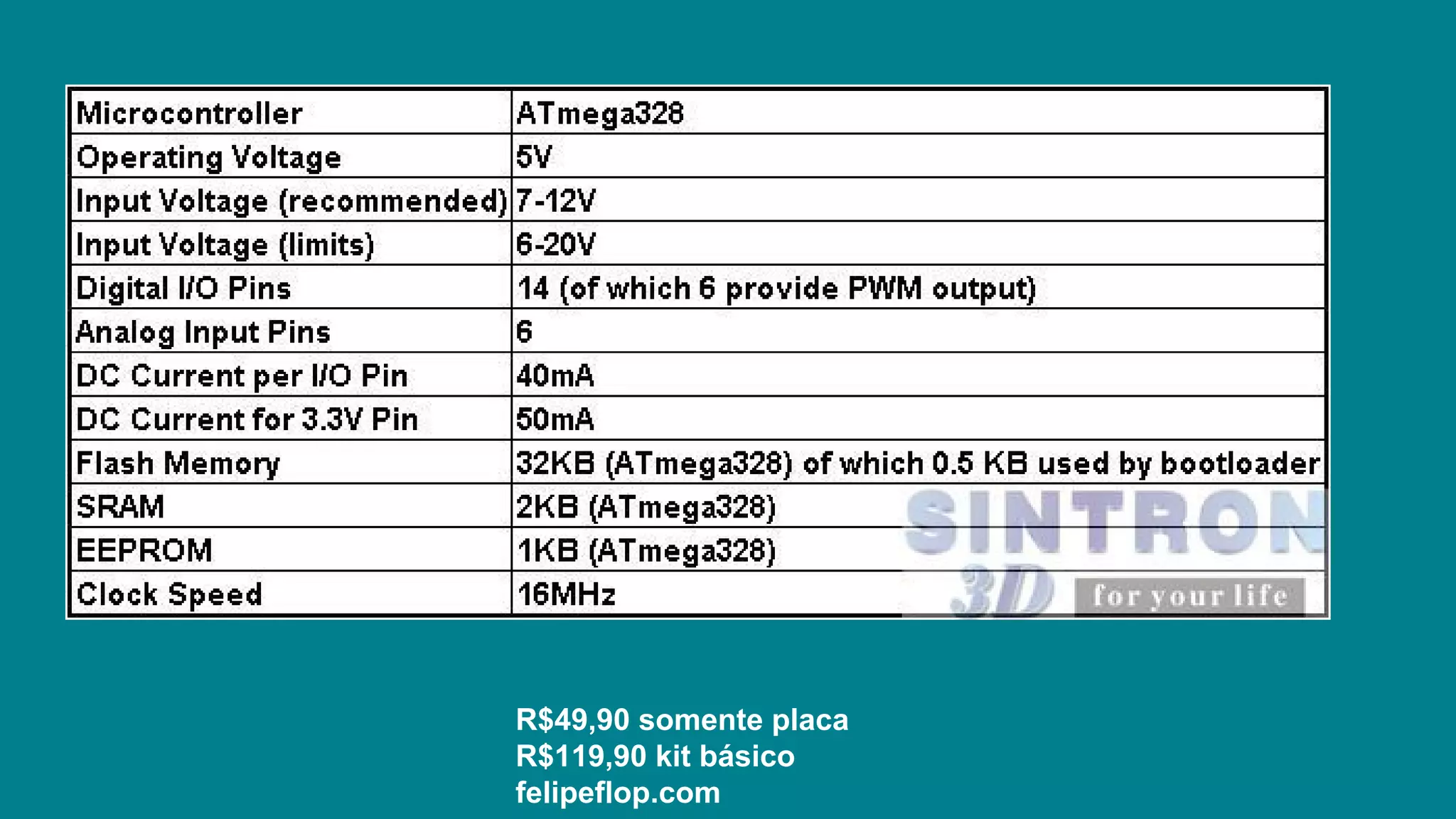 R$49,90 somente placa
R$119,90 kit básico
felipeflop.com
 