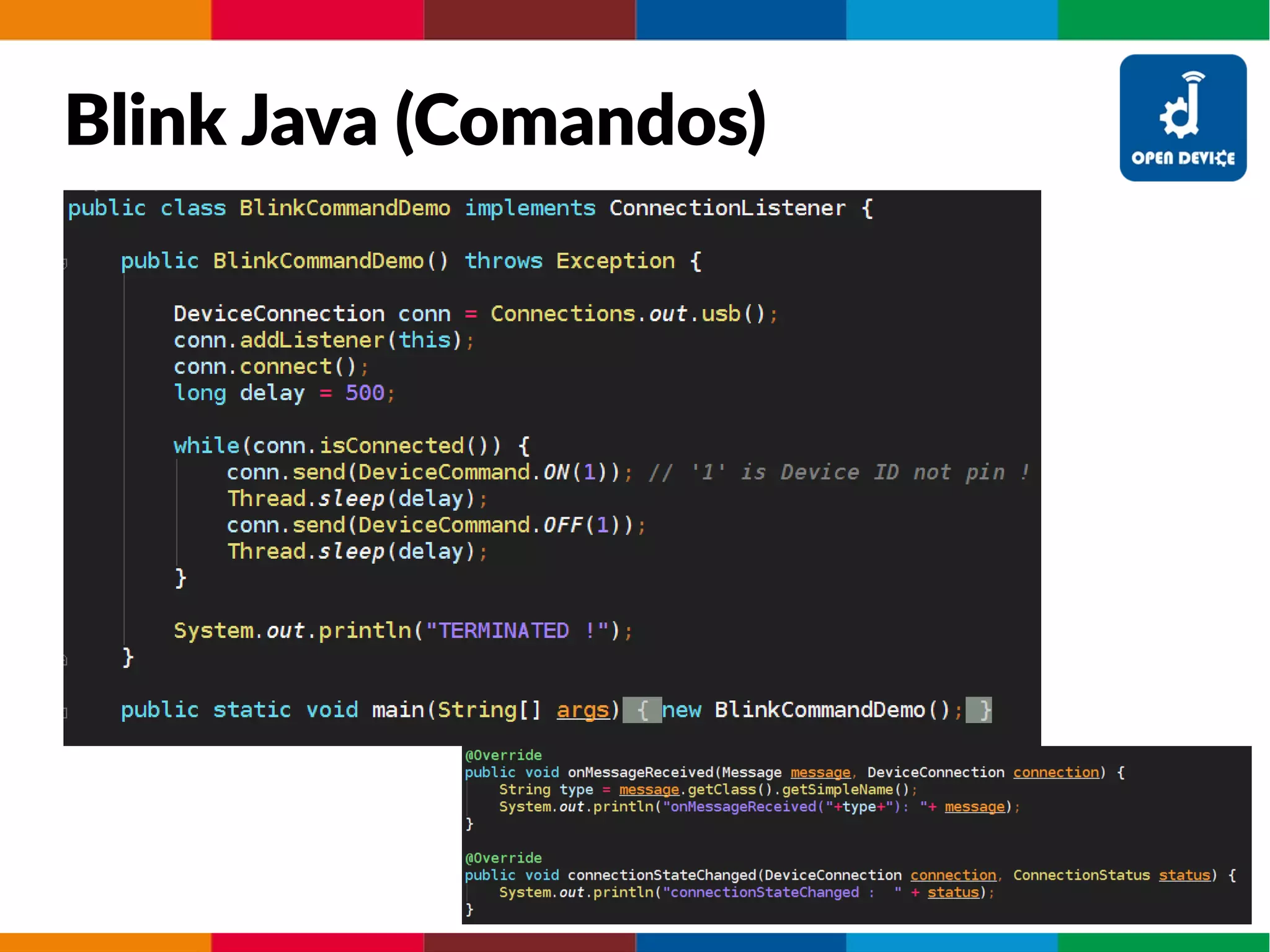 Blink Java (Comandos)
 