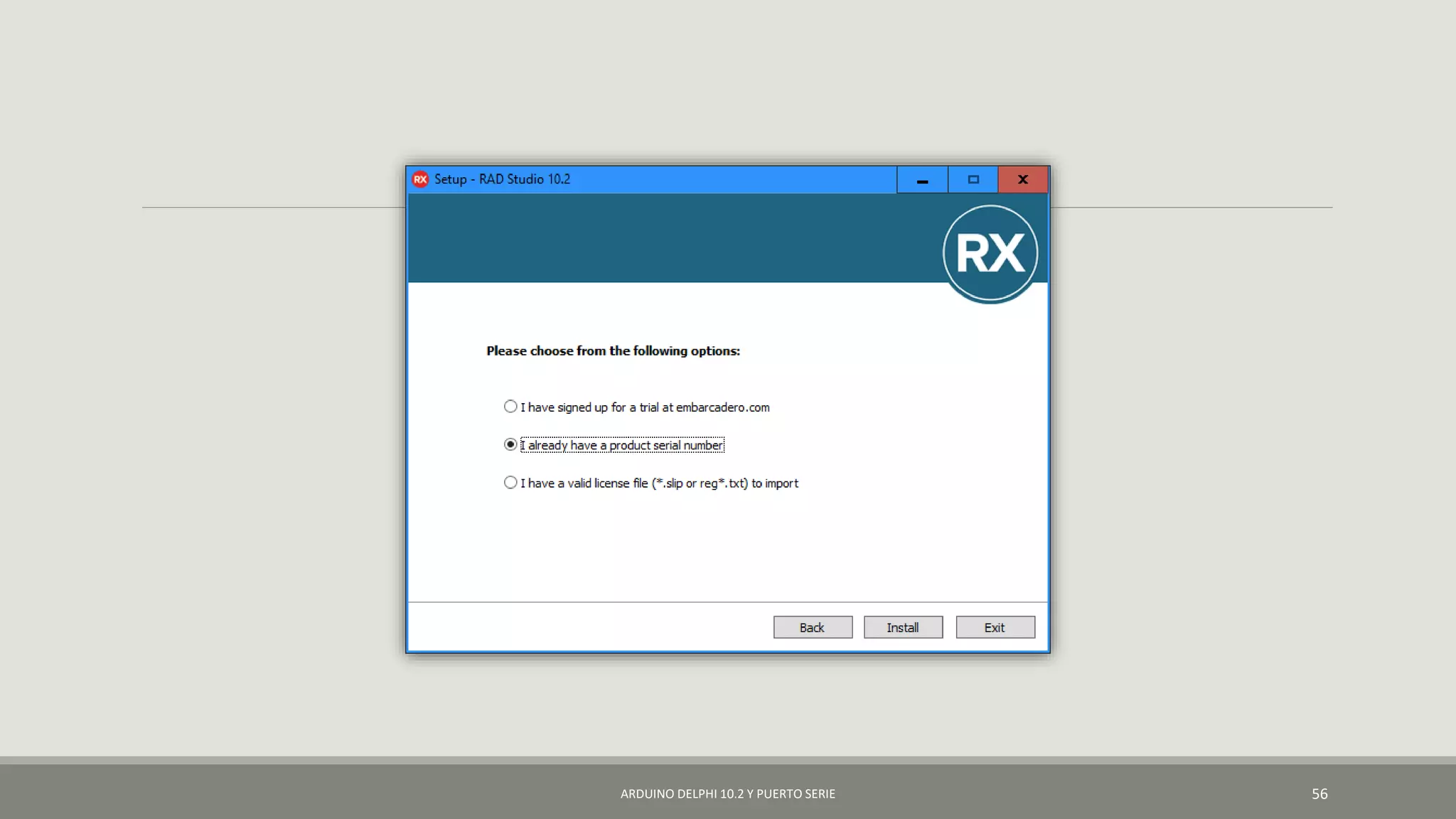 ARDUINO DELPHI 10.2 Y PUERTO SERIE 56
 