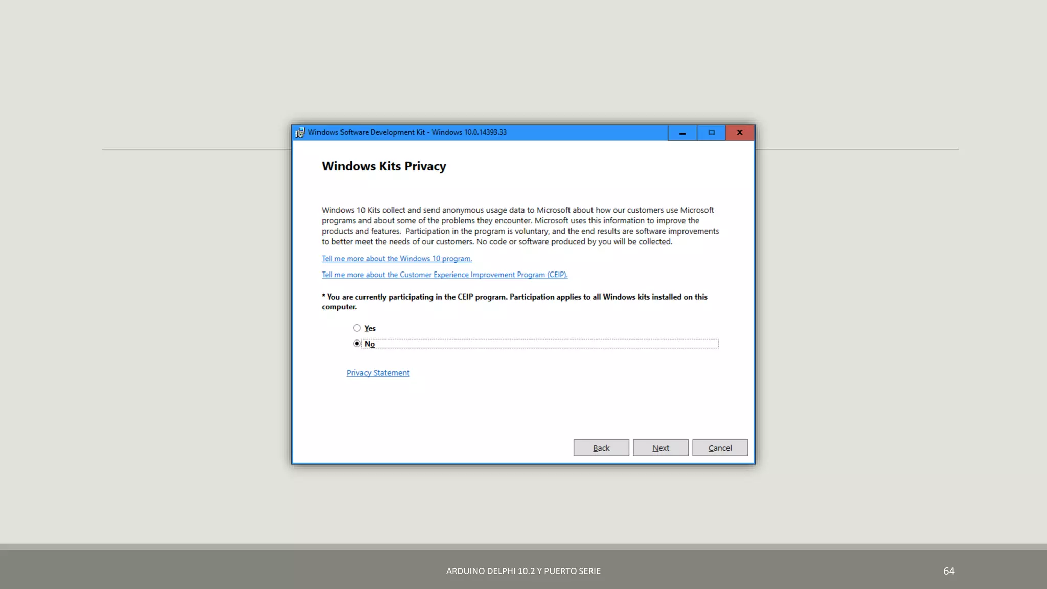 ARDUINO DELPHI 10.2 Y PUERTO SERIE 64
 