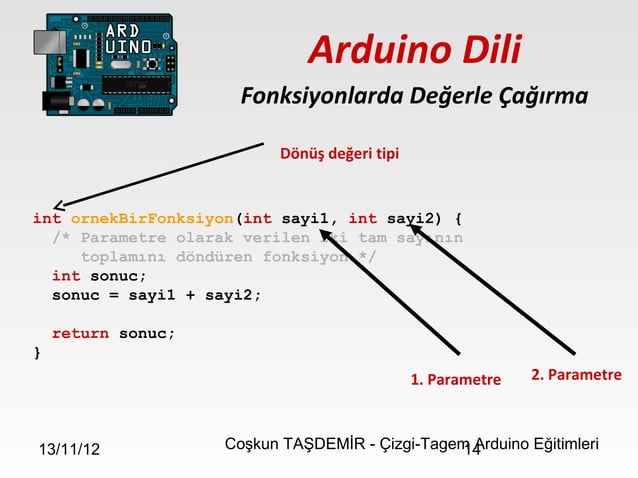 Arduino eğitimleri 4 - arduino programlama dili - 2 | PPT