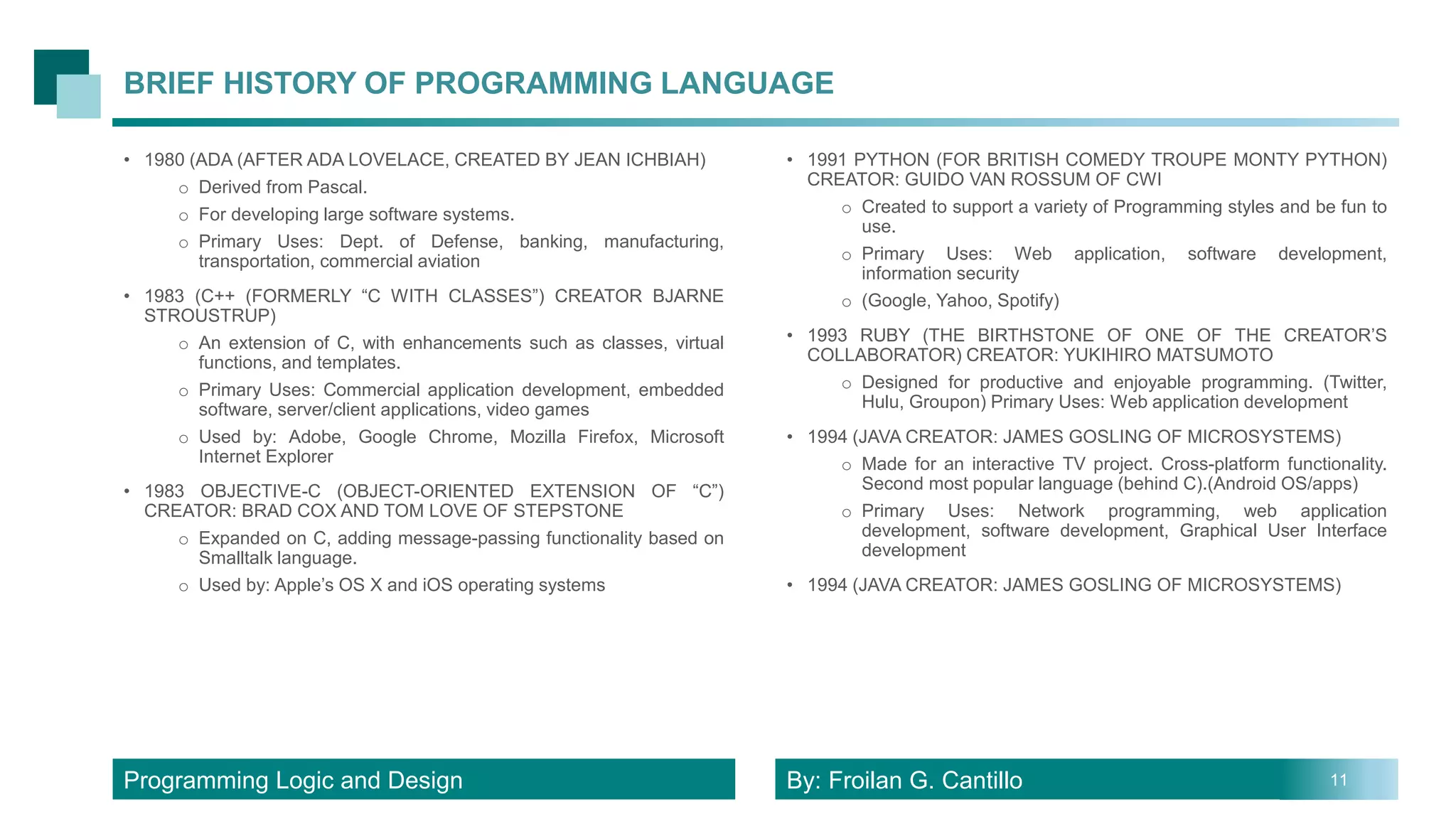 Program Logic and Design | PPTX