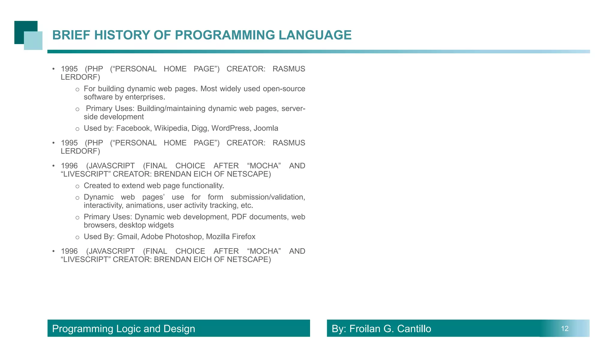 Program Logic and Design | PPTX