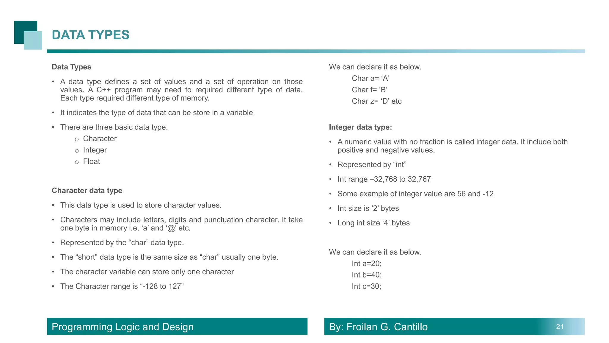 Program Logic and Design | PPTX