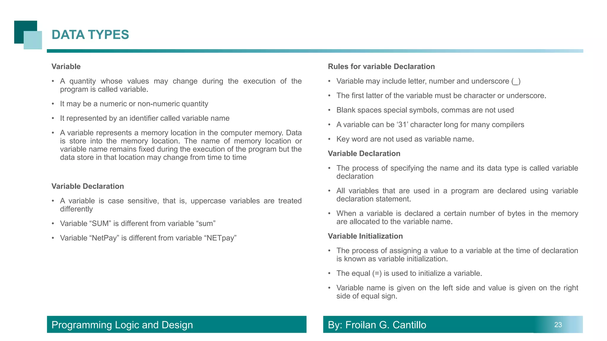 Program Logic and Design | PPTX