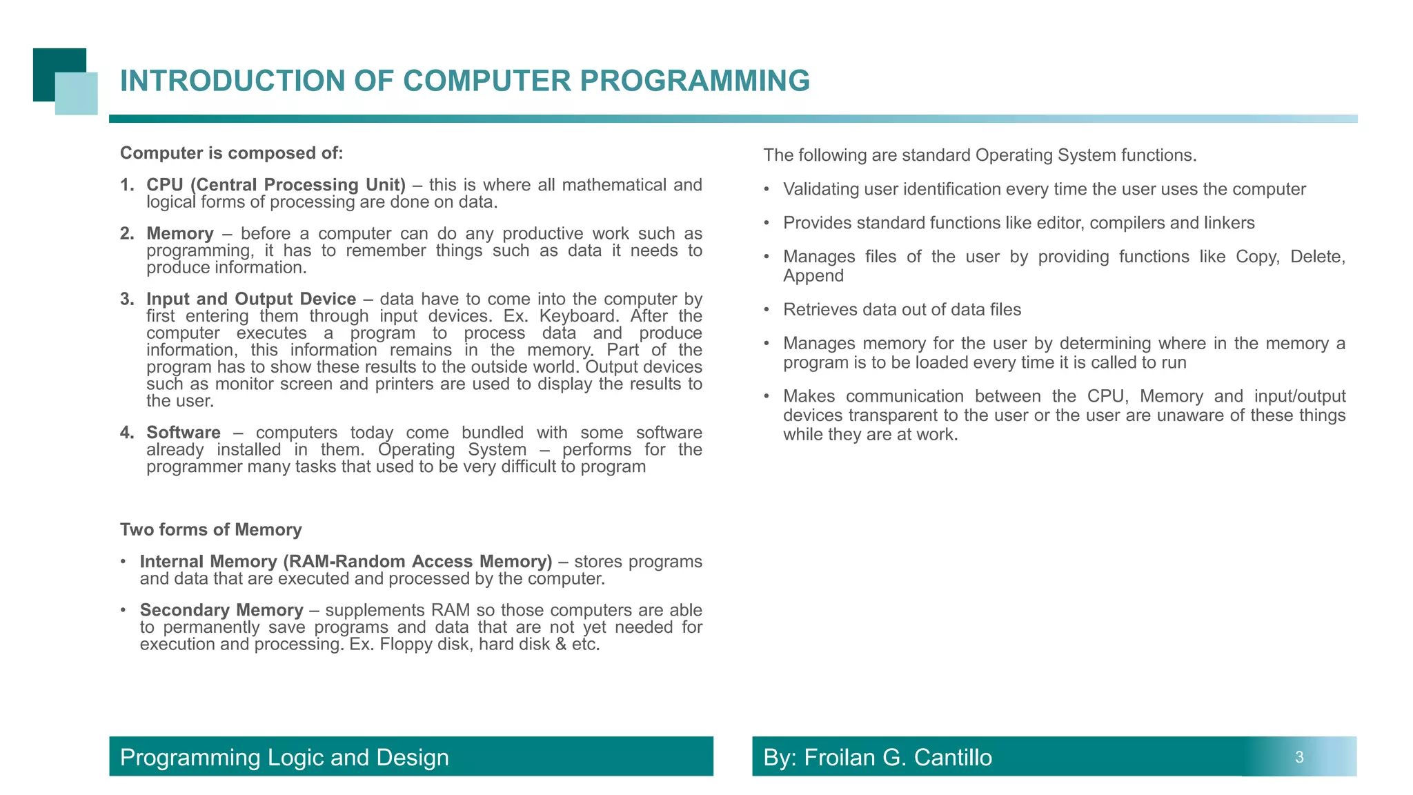 Program Logic and Design | PPTX