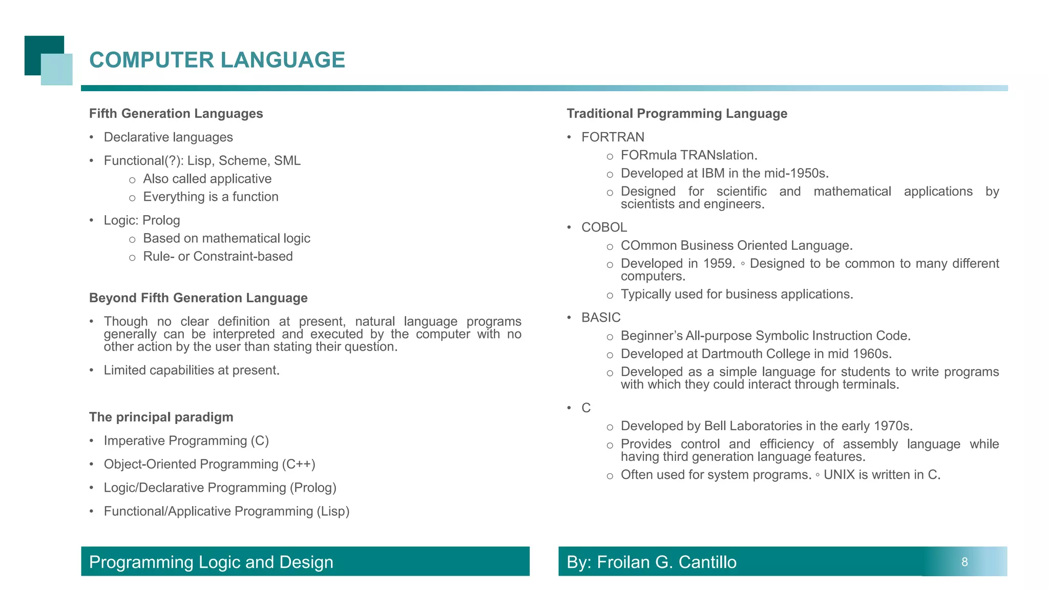 Program Logic and Design | PPTX