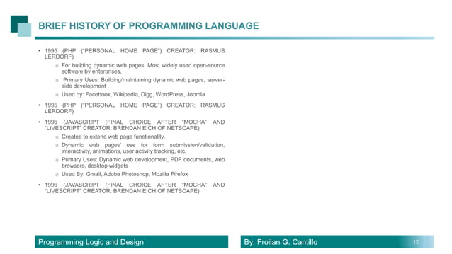 Program Logic and Design | PPTX