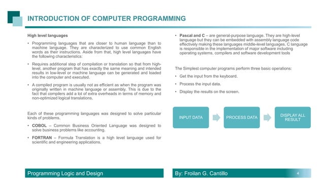 Program Logic and Design | PPTX