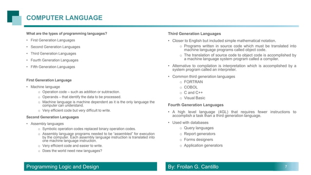 Program Logic and Design | PPTX