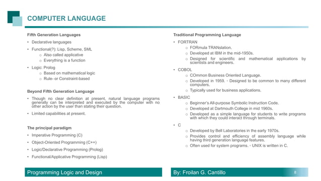 Program Logic and Design | PPTX