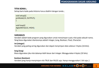MATERI DASAR Arduino For Newbie MUDAH DAN FRIENLY | PDF