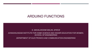 Arduino Functions | PPT
