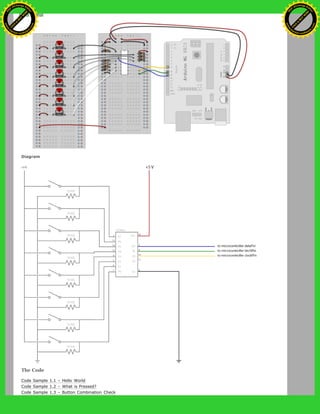 Diagram
The Code
Code Sample 1.1 – Hello World
Code Sample 1.2 – What is Pressed?
Code Sample 1.3 – Button Combination Check
Ashifur Rahaman
C
lick
to
B
U
Y
N
O
W
!
PD F-XChange Edit
or
www
.
tracker-software.com
C
lick
to
B
U
Y
N
O
W
!
PD
F-XChange Edit
or
www
.
tracker-software
.com
 