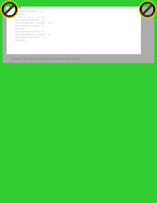 shiftOut(dataPin, clockPin, 0);
digitalWrite(latchPin, 1);
delay(200);
for (int x = 0; x < n; x++) {
digitalWrite(latchPin, 0);
shiftOut(dataPin, clockPin, 255);
digitalWrite(latchPin, 1);
delay(d);
digitalWrite(latchPin, 0);
shiftOut(dataPin, clockPin, 0);
digitalWrite(latchPin, 1);
delay(d);
}
}
Edit Page | Page History | Printable View | All Recent Site Changes
Ashifur Rahaman
C
lick
to
B
U
Y
N
O
W
!
PD F-XChange Edit
or
www
.
tracker-software.com
C
lick
to
B
U
Y
N
O
W
!
PD
F-XChange Edit
or
www
.
tracker-software
.com
 