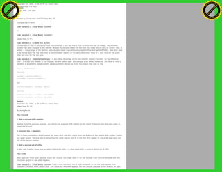 November 01, 2006, at 06:45 PM by Carlyn Maw -
Changed lines 3-4 from:
Carlyn Maw, Tom Igoe
to:
Started by Carlyn Maw and Tom Igoe Nov, 06
Changed line 73 from:
Code Sample 2.1 – Dual Binary Counters
to:
Code Sample 2.1 – Dual Binary Counters
Added lines 75-97:
Code Sample 2.2 – 2 Byte One By One
Comparing this code to the similar code from Example 1 you see that a little bit more has had to change. The blinkAll()
function has been changed to the blinkAll_2Bytes() function to reflect the fact that now there are 16 LEDs to control. Also, in
version 1 the pulsings of the latchPin were situated inside the subfunctions lightShiftPinA and lightShiftPinB(). Here they need
to be moved back into the main loop to accommodate needing to run each subfunction twice in a row, once for the green
LEDs and once for the red ones.
Code Sample 2.3 - Dual Defined Arrays 2.3 also takes advantage of the new blinkAll_2bytes() function. Its big difference
from 1.3 is only that instead of just a single variable called “data” and a single array called “dataArray” you have to have a
dataRED, a dataGREEN, dataArrayRED, dataArrayGREEN defined up front. This means that later on line
data = dataArray[j];
becomes
dataRED = dataArrayRED[j];
dataGREEN = dataArrayGREEN[j];
and
shiftOut(dataPin, clockPin, data);
becomes
shiftOut(dataPin, clockPin, dataGREEN);
shiftOut(dataPin, clockPin, dataRED);
Restore
November 01, 2006, at 06:41 PM by Carlyn Maw -
Added lines 53-74:
Example 2
The Circuit
1. Add a second shift register.
Starting from the previous example, you should put a second shift register on the board. It should have the same leads to
power and ground.
2. Connect the 2 registers.
Two of these connections simply extend the same clock and latch signal from the Arduino to the second shift register (yellow
and green wires). The blue wire is going from the serial out pin (pin 9) of the first shift register to the serial data input (pin
14) of the second register.
3. Add a second set of LEDs.
In this case I added green ones so when reading the code it is clear which byte is going to which set of LEDs
The Code
Here again are three code samples. If you are curious, you might want to try the samples from the first example with this
circuit set up just to see what happens.
Code Sample 2.1 – Dual Binary Counters There is only one extra line of code compared to the first code sample from
Example 1. It sends out a second byte. This forces the first shift register, the one directly attached to the Arduino, to pass
Ashifur Rahaman
C
lick
to
B
U
Y
N
O
W
!
PD F-XChange Edit
or
www
.
tracker-software.com
C
lick
to
B
U
Y
N
O
W
!
PD
F-XChange Edit
or
www
.
tracker-software
.com
 