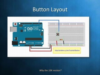 Button Layout

Why the 10K resistor?

 