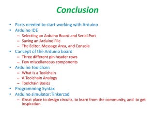 Comprehensive Introduction to Arduino and Tinkercad Simulator for ...