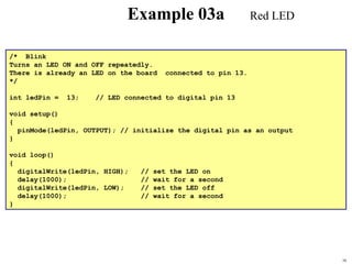 Digitalwrite Example Start with Arduino from unboxing to programming | PPT