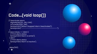 ARDUINO MOTION SENSOR | PPTX
