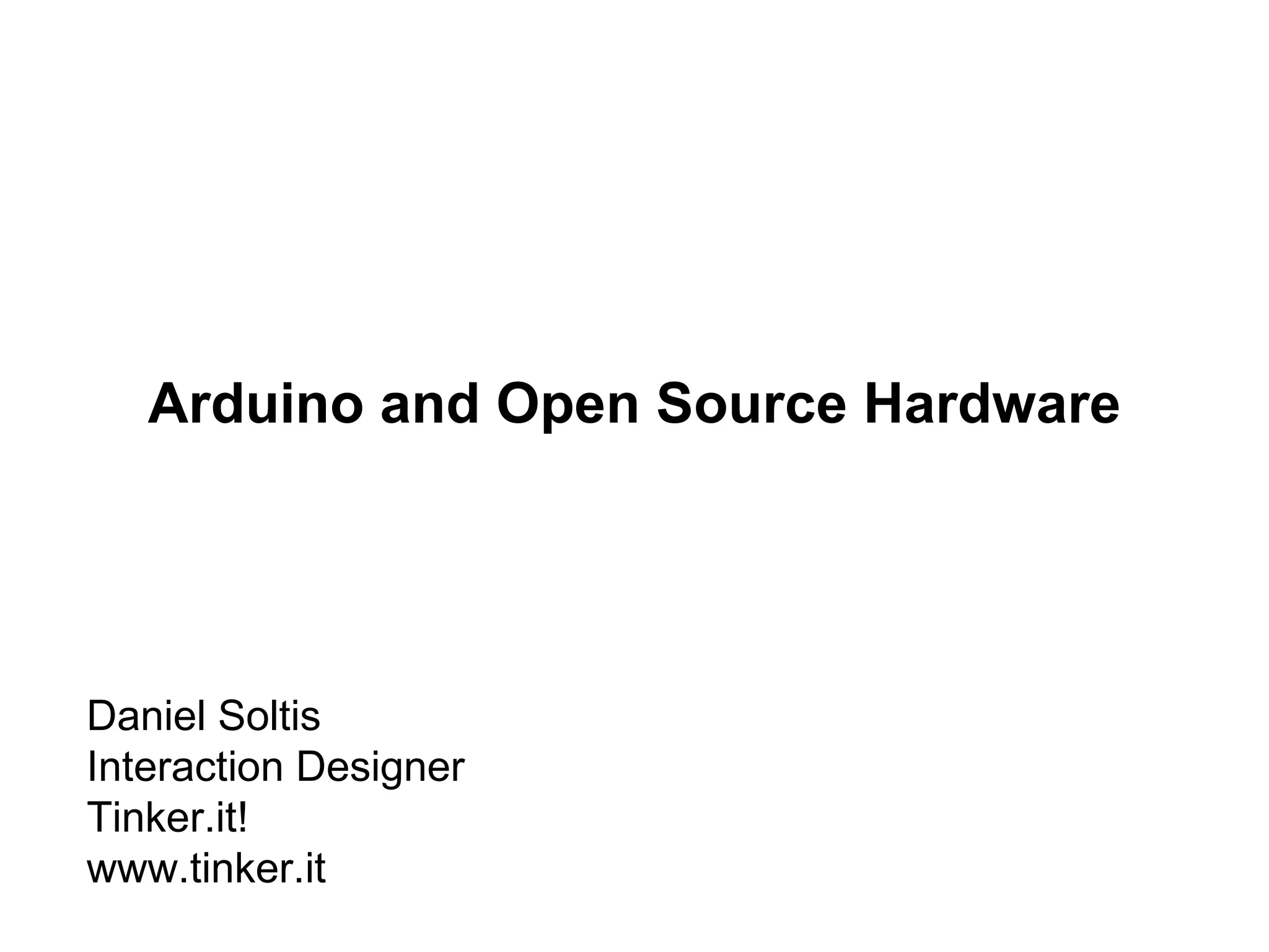 Arduino and Open Hardware | PPT