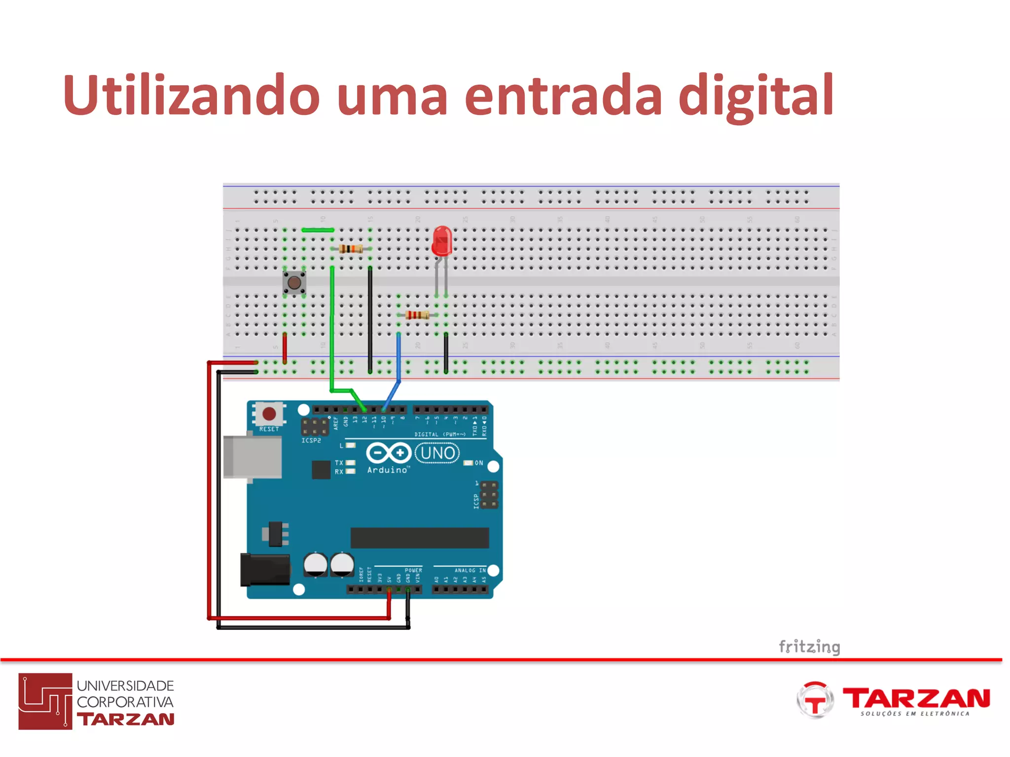 Utilizando uma entrada digital
 