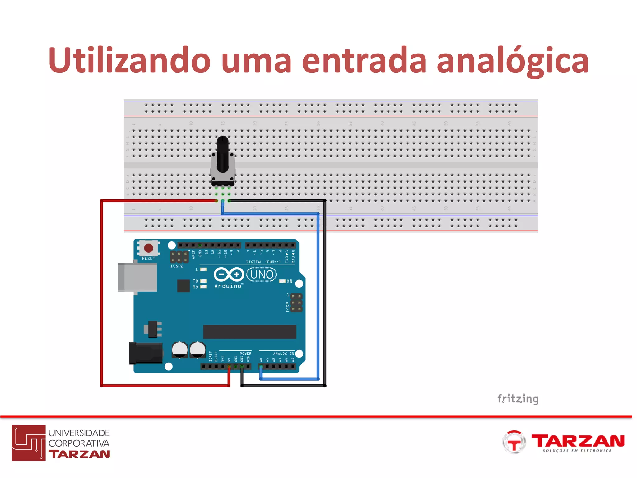 Utilizando uma entrada analógica
 