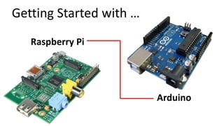 Raspberry Pi
Arduino
Getting Started with …
 