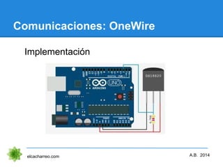 Comunicaciones: OneWire
Implementación
elcacharreo.com A.B. 2014
 