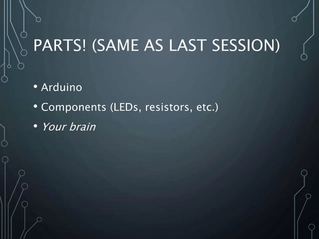 Arduino Programming Basics (workshop #6) | PPT