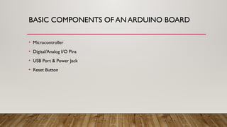 Title: Arduino Projects Presentation---- | PPT image.