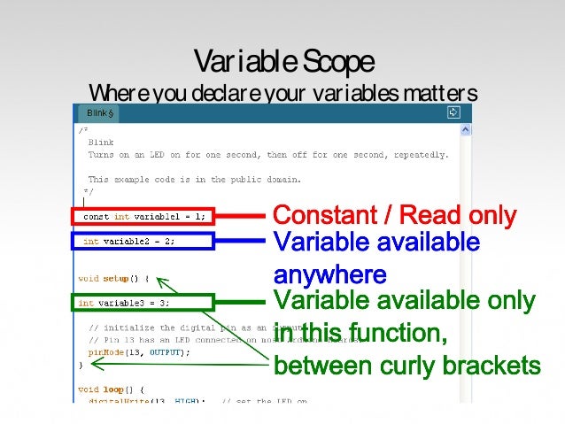 Arduino section programming slides