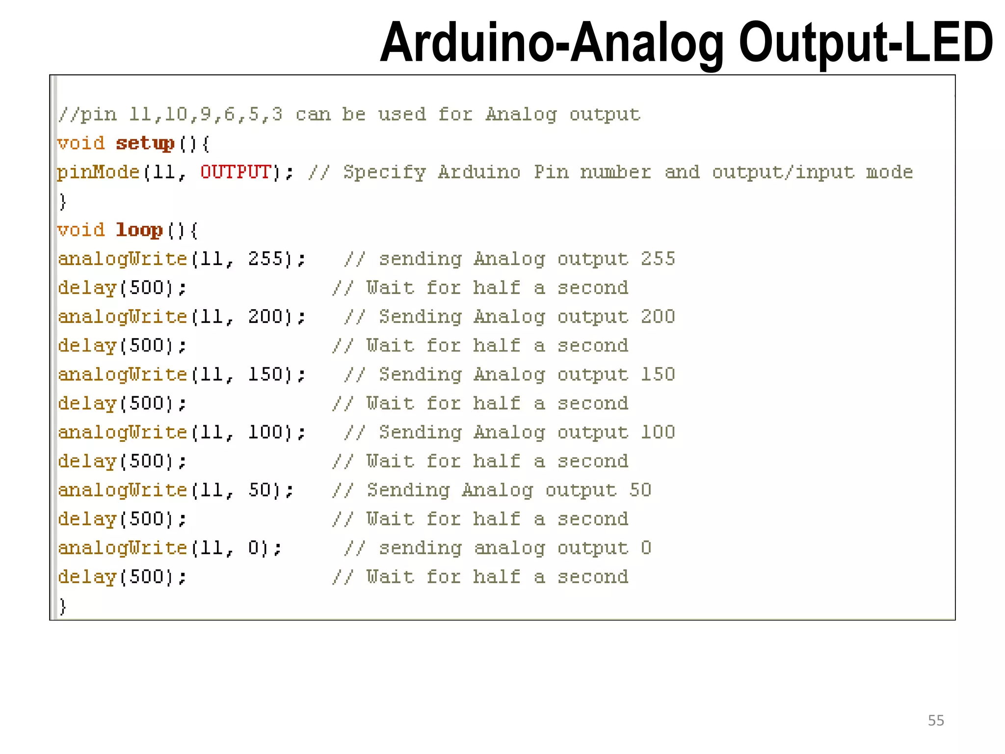 Arduino-Analog Output-LED 55 