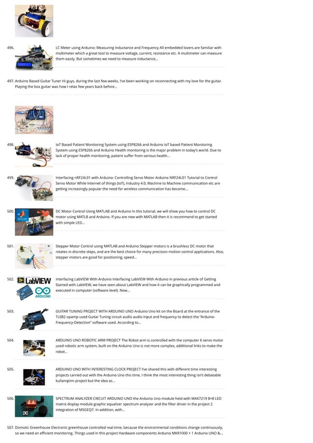 Arduino UNO Projects List in PDF offline downloadable - Use Arduino for ...