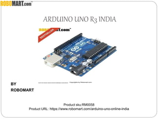 ARDUINO UNO R3 INDIA
BY
ROBOMART
Product sku:RM0058
Product URL: https://www.robomart.com/arduino-uno-online-india
 