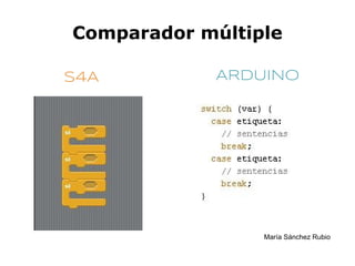 Comparador múltiple

S4A         ARDUINO




                 María Sánchez Rubio
 