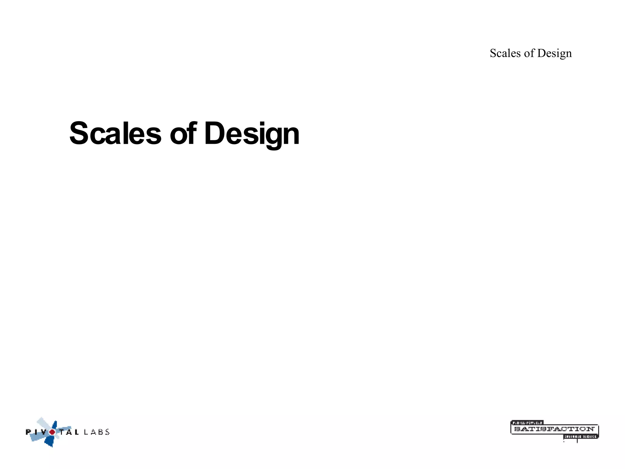Scales of Design Scales of Design 