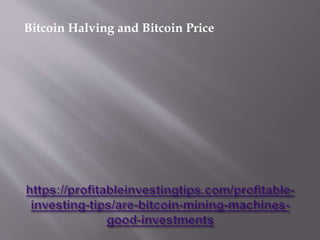 Bitcoin Halving and Bitcoin Price
 