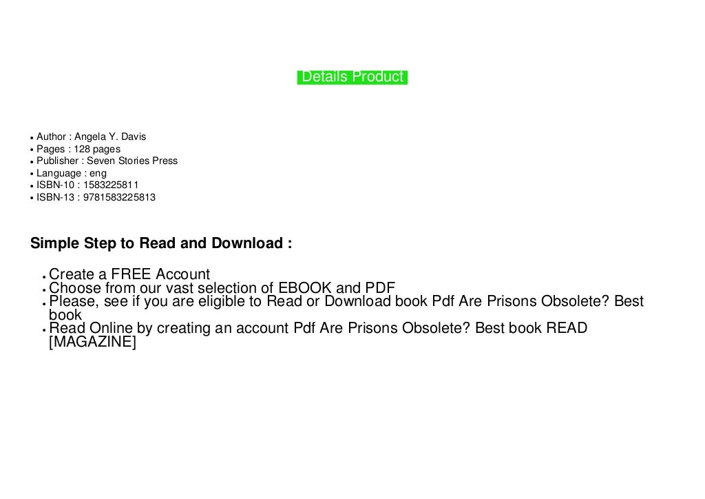 Pdf Are Prisons Obsolete? Best book
