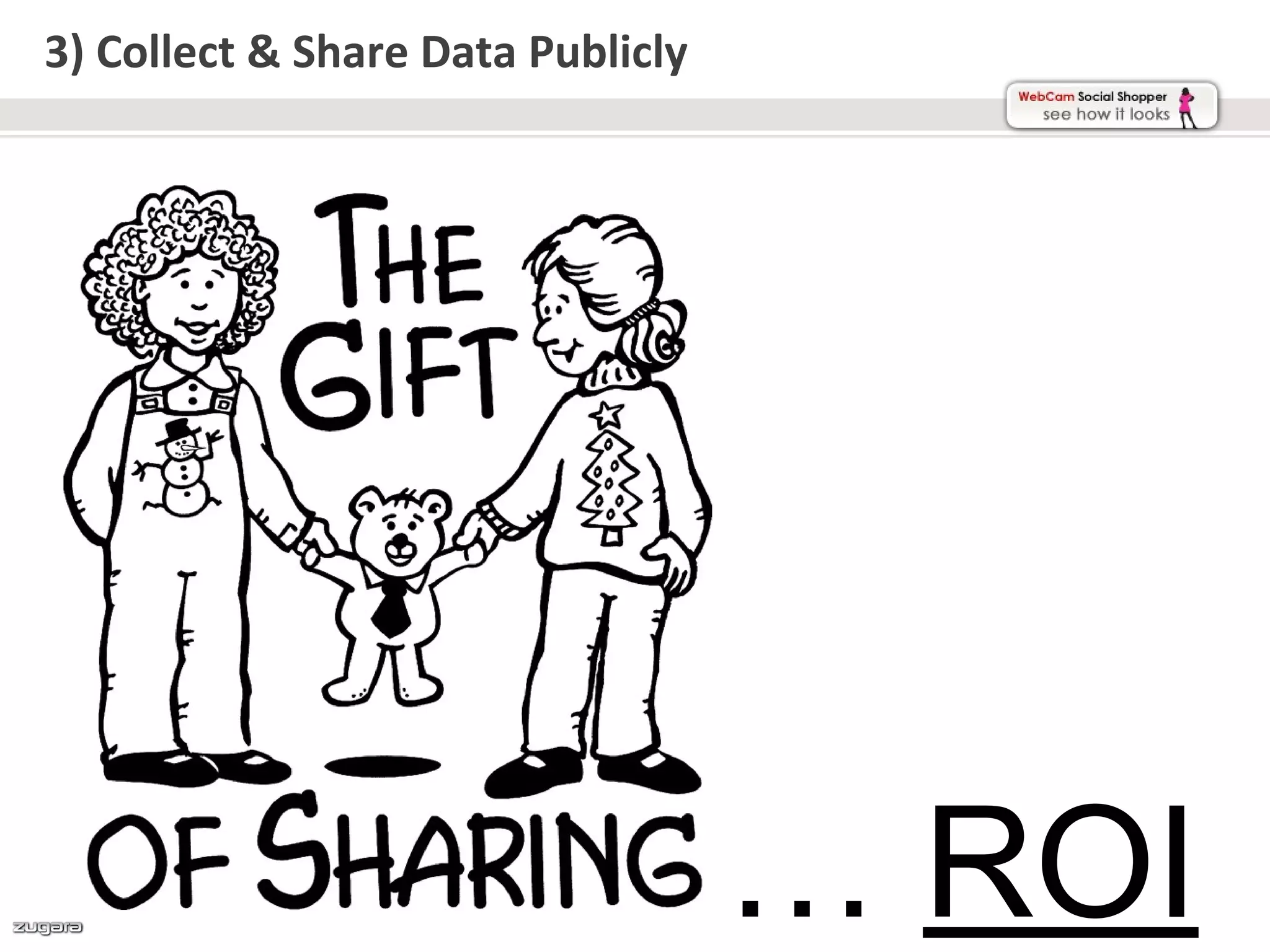 3) Collect & Share Data Publicly




                                   … ROI
 