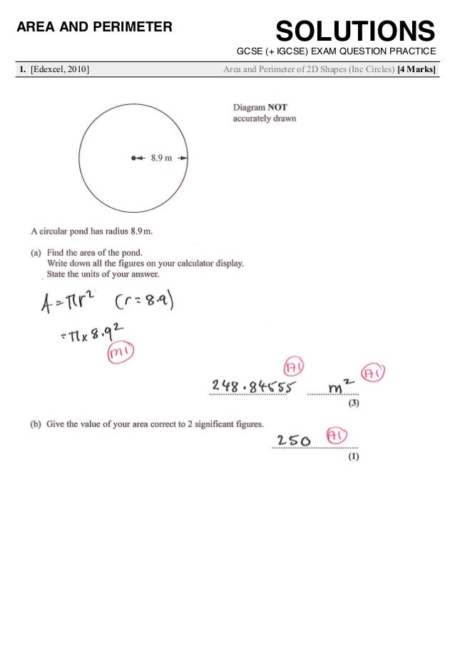 Area And Perimeter Solutions Area And Perimeter Solutions