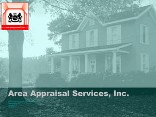 Area Appraisal Services, Inc. Residential Real Estate Appraisal Services Washington, DC Maryland Virginia 