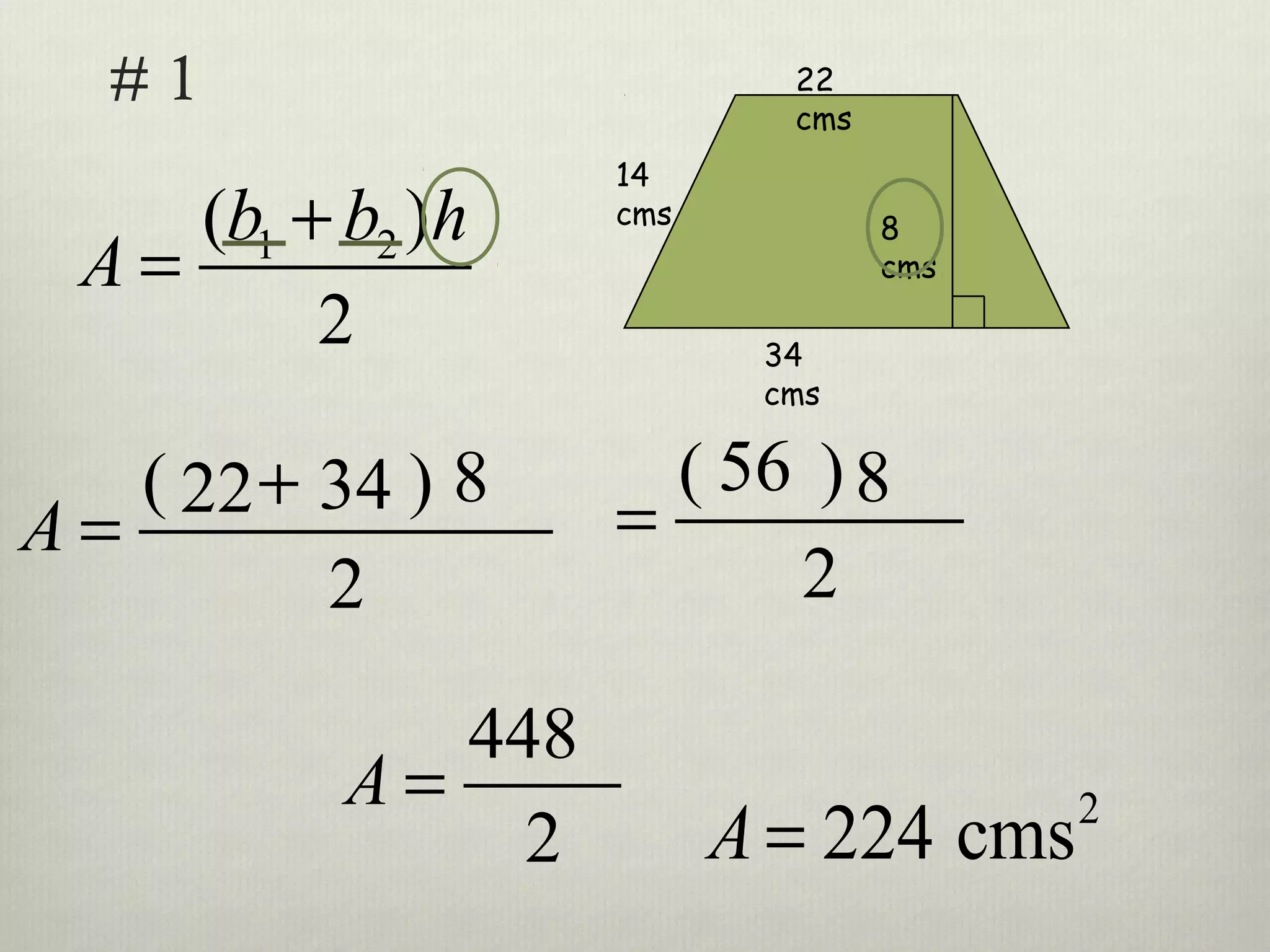 Area of trapezoids | PPT