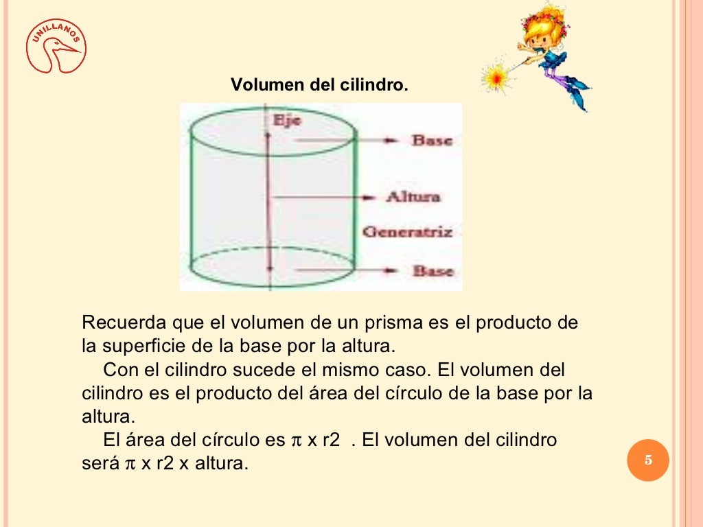 Area Y Volumen De Un Cilindro